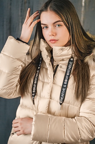 удлиненная куртка для девочки ЗС-837 фото