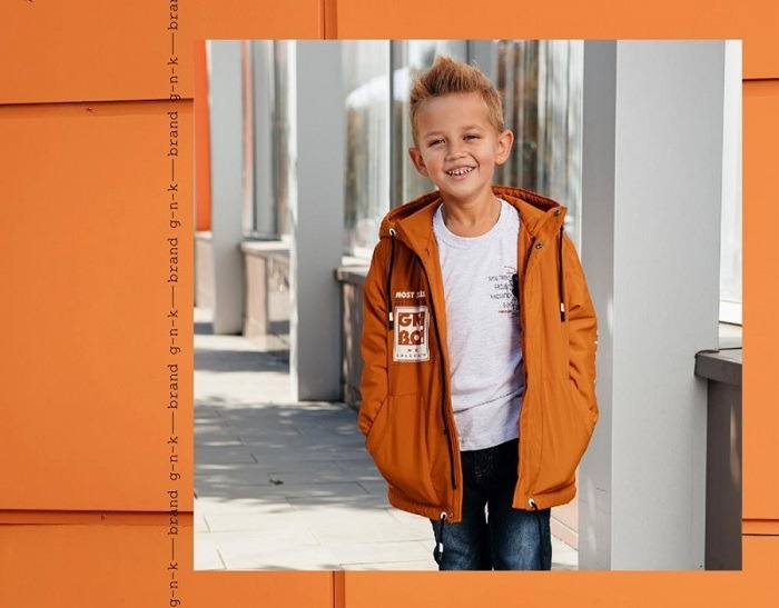 оранжевая куртка для мальчика с-704