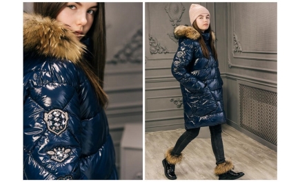 Лаковое пальто для девочки ЗС-823 - тренд сезона